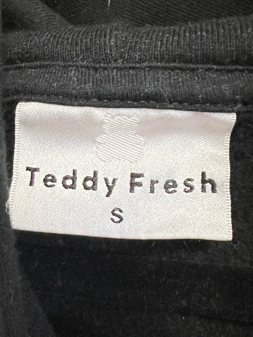 Teddy Fresh Black Hoodie with Rainbow Embroidered Logo - Picture 2 of 3